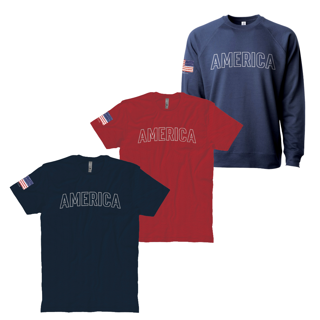 AMERICA - TEE & SWEATSHIRT