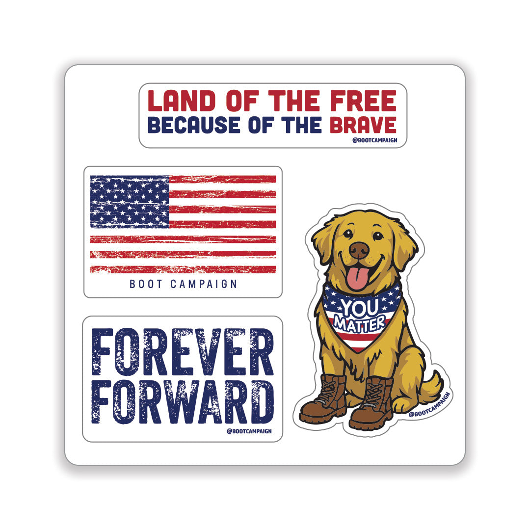 Boot Campaign Patriotic Stickers